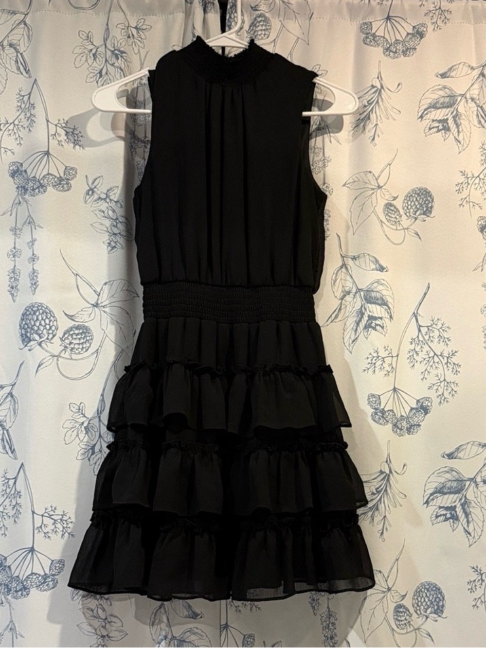 Black Tiered Ruffle Dress - Picture 2 of 3